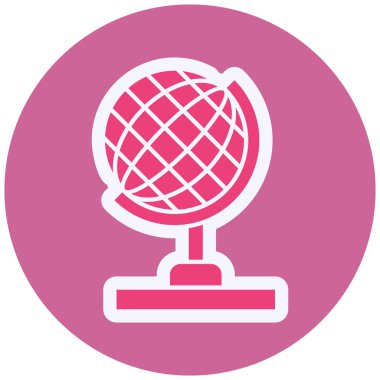 Küre Vektörü Kabartma Simgesi Tasarımı