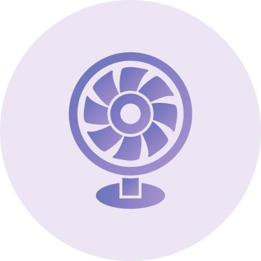 fan simple graphic icon, vector illustration