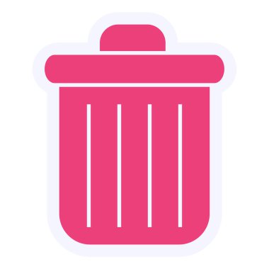 trash can icon. vector illustration. Dustbin 