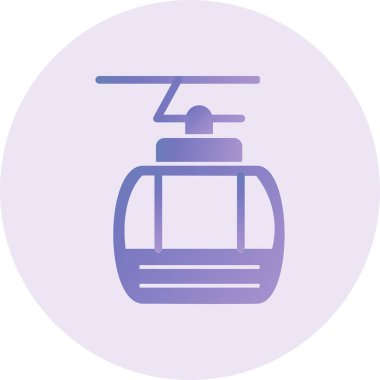 Kablo Otomobil Vektörü Glyph Simge Tasarımı 