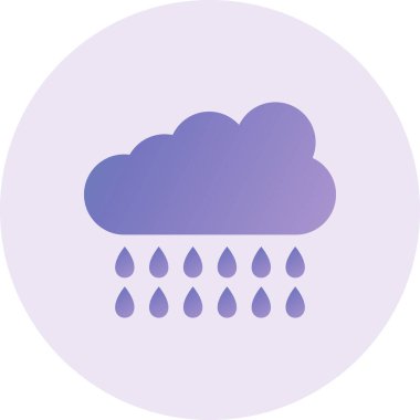 Raining cloud, weather icon vector illustration
