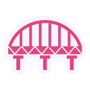 Bridge  icon, concept illustration, outline symbol, vector flat.