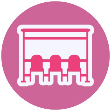 Masa. Web simgesi basit illüstrasyon