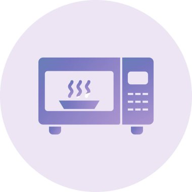 microwave oven. simple web illustration