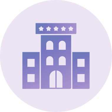 Web ve mobil için otel vektör simgesi