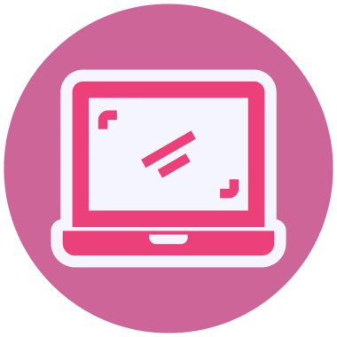 Laptop Vektör Simge Tasarımı