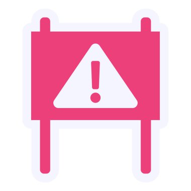 Tehlike Vektörü Kabartma Simgesi Tasarımı