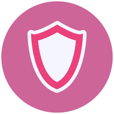 Kalkan simgesinin vektör illüstrasyonu