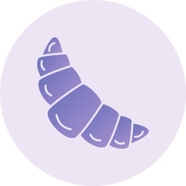 Kruvasan Vektör Kabartma Simgesi Tasarımı