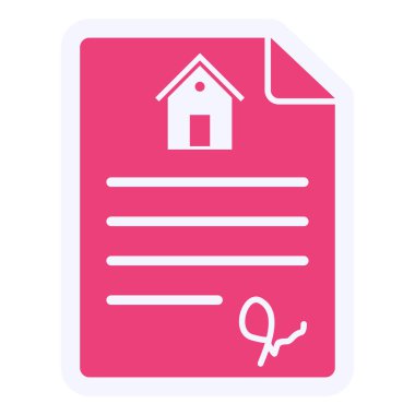 vector illustration of a simple Contract  icon