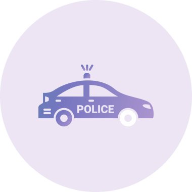 Police Car vector icon modern simple illustration