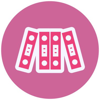 Binders Vector Glyph Icon Design
