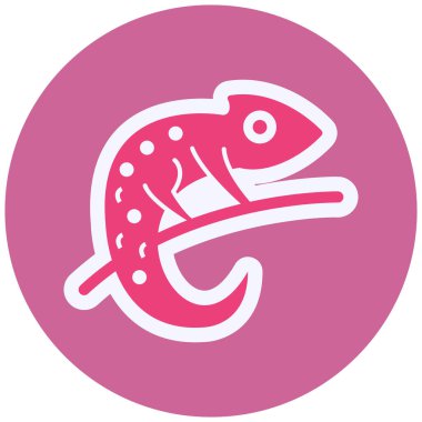 Chameleon  web icon vector illustration