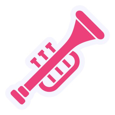 Trompet. Web simgesi basit tasarım 