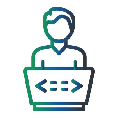 Software Designer. web icon simple illustration