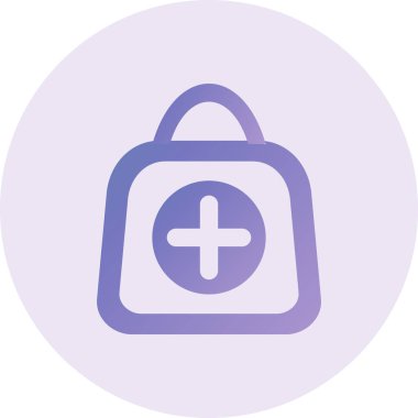 çanta simgesi vektör illüstrasyonu