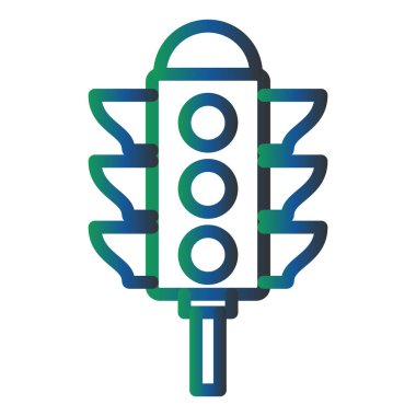 Trafik ışığı simgesi, vektör illüstrasyonu