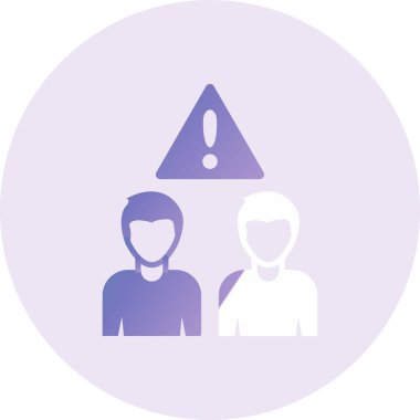 Avoid Crowds Vector Glyph Icon Design