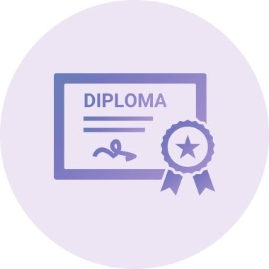 Graduation Diploma Vector Glyph Icon Design