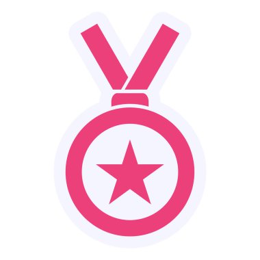 Madalya. Web simgesi basit illüstrasyon