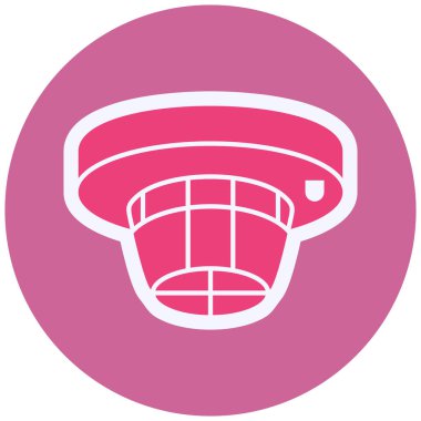 Yangın dedektörü Vektör Kabartma Simgesi Tasarımı 