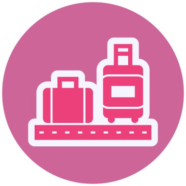 vector illustration of Luggage Check