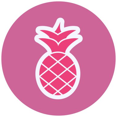 pineapple icon, simple illustration. flat design style