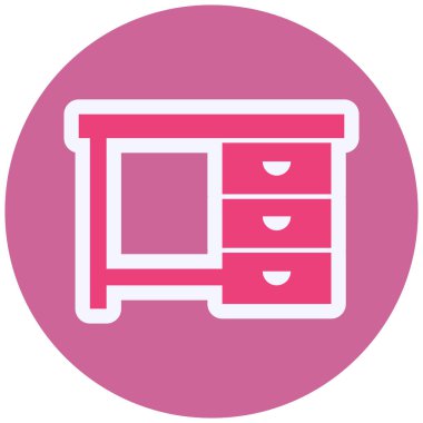 Desk cabinet. web icon simple illustration