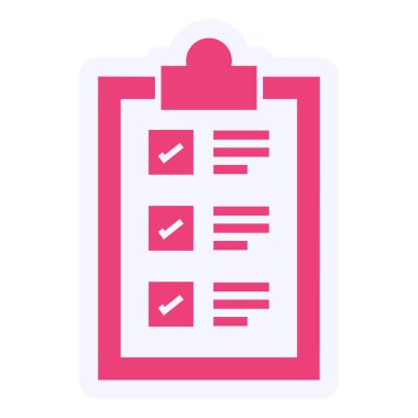 Kontrol listesi simgesi vektör illüstrasyonu