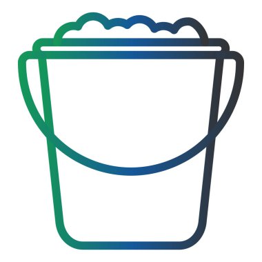 Kum Kovası Vektör Kabartma Simgesi Tasarımı 