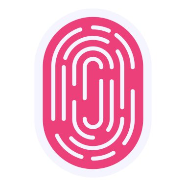 parmak izi vektör simgesi. düz biçim illüstrasyonu.  