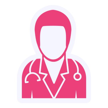 Doktor Vektör Şekil Simgesi Tasarımı