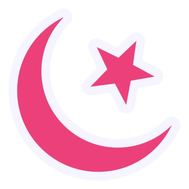 Crescent Moon web icon vector illustration 