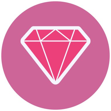 Elmas. Web simgesi basit illüstrasyon 