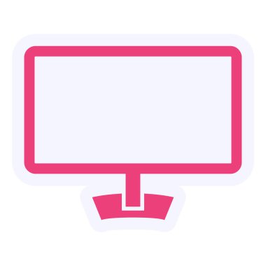 Monitör. Web simgesi basit tasarım