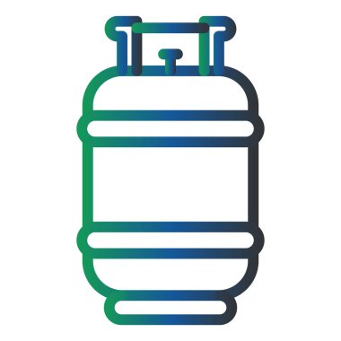 Gaz Silindiri Vektör Kabartma Simgesi Tasarımı 