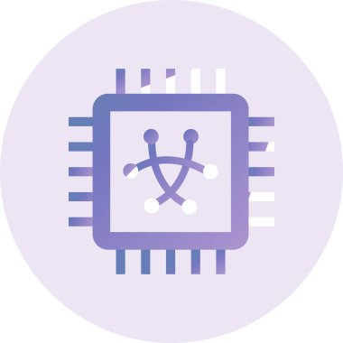 İşlemci simgesi. Basit resimleme