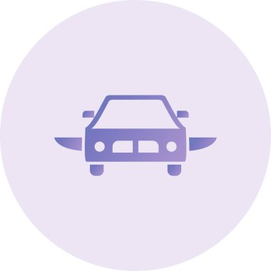 Flying Car. web icon simple design