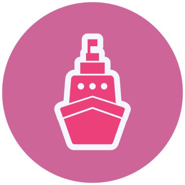 Gemi Düz Vektör Simgesi 