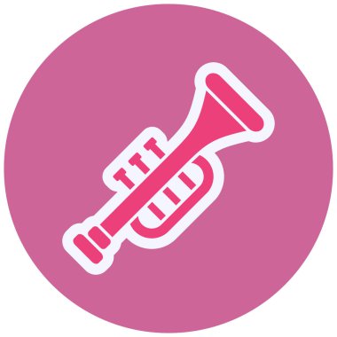 Trompet. Web simgesi basit tasarım 