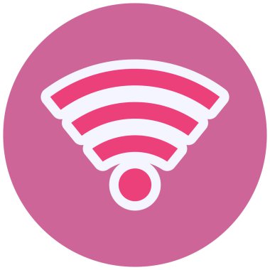 Kablosuz. Web simgesi basit illüstrasyon