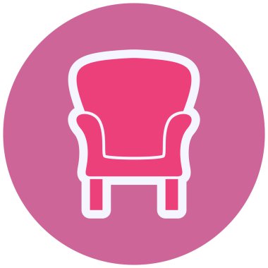 Sandalye. Web simgesi basit illüstrasyon