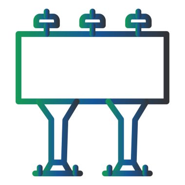 Reklam panosu. Web simgesi basit illüstrasyon