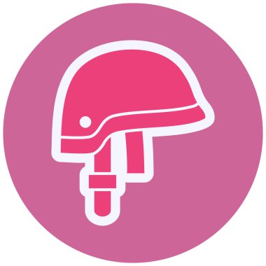 Miğfer. Web simgesi basit illüstrasyon