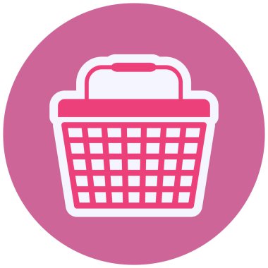 shopping basket icon, simple illustration