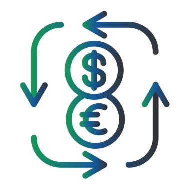 Para birimi değişim vektör simgesi