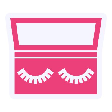 makeup. web icon simple illustration. Eyelashes