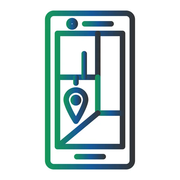 Mobile Application Location Gps Icon Web Illustration — Image vectorielle