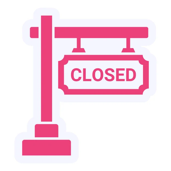 Closed Sign Icon Simple Web Illustration — Stockvektor