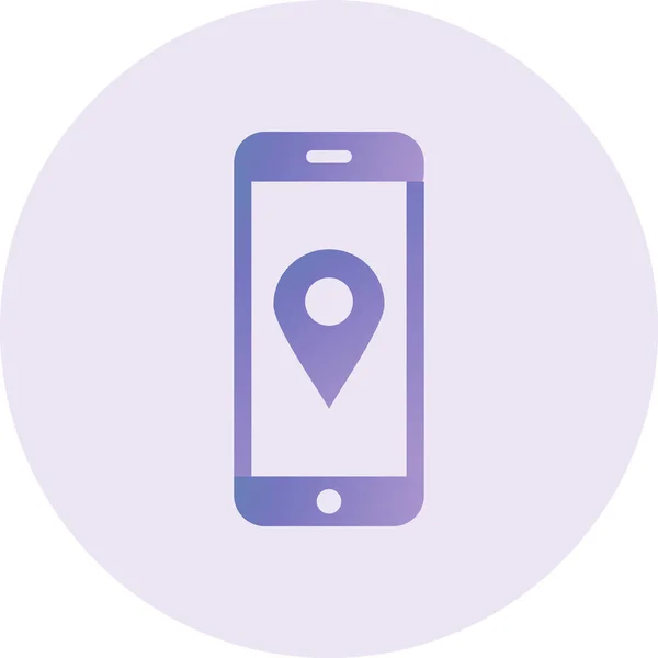 Mobile Application Location Gps Icon Web Illustration — Stockový vektor